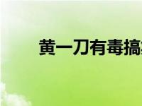 黄一刀有毒搞笑视频（黄一刚简介）
