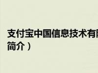 支付宝中国信息技术有限公司（迅维-中国信息技术有限公司简介）