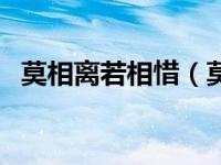 莫相离若相惜（莫相弃：若爱何必分简介）