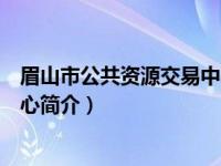 眉山市公共资源交易中心官网官网（眉山市公共资源交易中心简介）