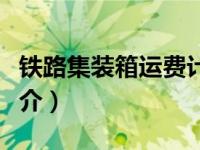 铁路集装箱运费计算公式（铁路集装箱运费简介）