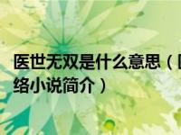 医世无双是什么意思（医世无双-夏一流创作的热血青春类网络小说简介）