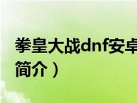 拳皇大战dnf安卓版apk（拳皇大战DNF0.96简介）