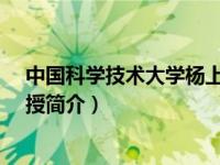 中国科学技术大学杨上峰（杨旸-中科院研究员、上科大教授简介）