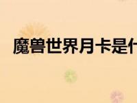 魔兽世界月卡是什么意思（魔兽世界月卡）
