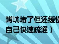 蹲坑堵了但还缓慢下水怎么办（厕所堵了如何自己快速疏通）