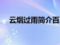 云烟过雨简介百度百科（云烟过雨简介）