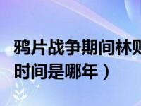 鸦片战争期间林则徐（第一次鸦片战争爆发的时间是哪年）
