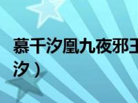 慕千汐凰九夜邪王嗜宠鬼医狂妃无弹窗（慕千汐）