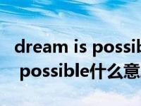 dream is possible什么意思中文（dream it possible什么意思）