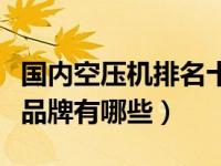 国内空压机排名十强的品牌（中国空压机十大品牌有哪些）