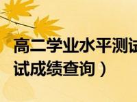 高二学业水平测试成绩查询（河北学业水平测试成绩查询）