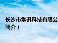 长沙市掌讯科技有限公司（长沙掌商信息科技有限责任公司简介）