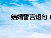 结婚誓言短句（结婚誓言的经典台词）
