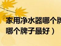 家用净水器哪个牌子好十大排名（家用净水器哪个牌子最好）