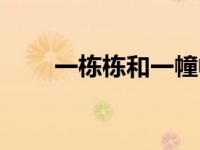 一栋栋和一幢幢的拼音（幢的拼音）