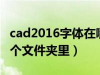cad2016字体在哪个文件夹中（cad字体在哪个文件夹里）