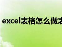 excel表格怎么做表格（excel怎么插入表格）