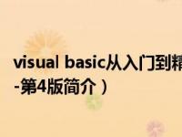 visual basic从入门到精通光盘（Visual Basic从入门到精通-第4版简介）