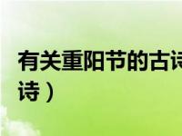 有关重阳节的古诗五言绝句（有关重阳节的古诗）