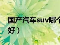 国产汽车suv哪个品牌质量好（国产suv哪个好）