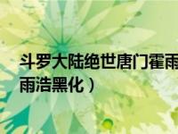 斗罗大陆绝世唐门霍雨浩黑化小说（斗罗大陆2绝世唐门霍雨浩黑化）