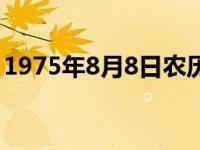 1975年8月8日农历是多少（1975年8月8日）