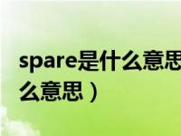 spare是什么意思中文意思（spare part是什么意思）