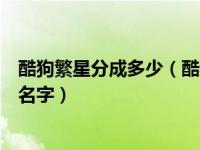 酷狗繁星分成多少（酷狗繁星等级最高级是什么等级叫什么名字）