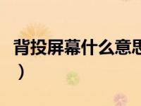 背投屏幕什么意思（DLP背投大屏幕技术简介）