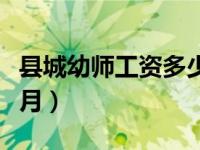 县城幼师工资多少一个月（幼师工资多少一个月）