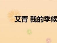 艾青 我的季候（艾青我的季候赏析）