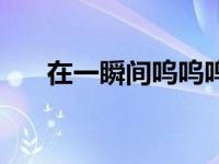 在一瞬间呜呜呜是什么歌（在一瞬间）