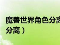 魔兽世界角色分离能带走什么（魔兽世界角色分离）