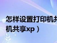 怎样设置打印机共享详细教程（怎样设置打印机共享xp）