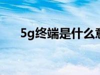 5g终端是什么意思（终端是什么意思）