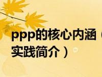 ppp的核心内涵（公私合作制(PPP)的理论与实践简介）