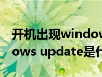 开机出现windows update（电脑出现windows update是什么意思）