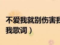 不爱我就别伤害我歌词歌曲（不爱我就别伤害我歌词）