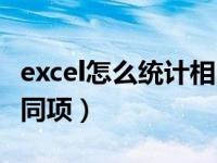 excel怎么统计相同项占比（excel怎么统计相同项）