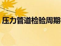 压力管道检验周期标准（压力管道检验周期）