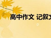 高中作文 记叙文（作文网高中记叙文）
