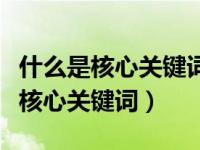 什么是核心关键词什么是长尾关键词（什么是核心关键词）