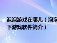 泡泡游戏在哪儿（泡泡游戏-杭州泡面网络科技有限公司旗下游戏软件简介）