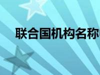 联合国机构名称中英对照（联合国机构）
