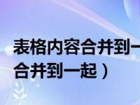 表格内容合并到一起并加标点符号（表格内容合并到一起）