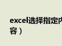 excel选择指定内容增加（excel选择指定内容）