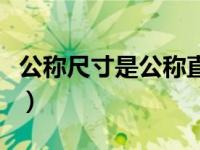 公称尺寸是公称直径吗（公称尺寸是什么意思）