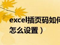 excel插页码如何自己设置（excel插入页码怎么设置）