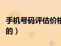 手机号码评估价格最准的（号码评估价格最准的）